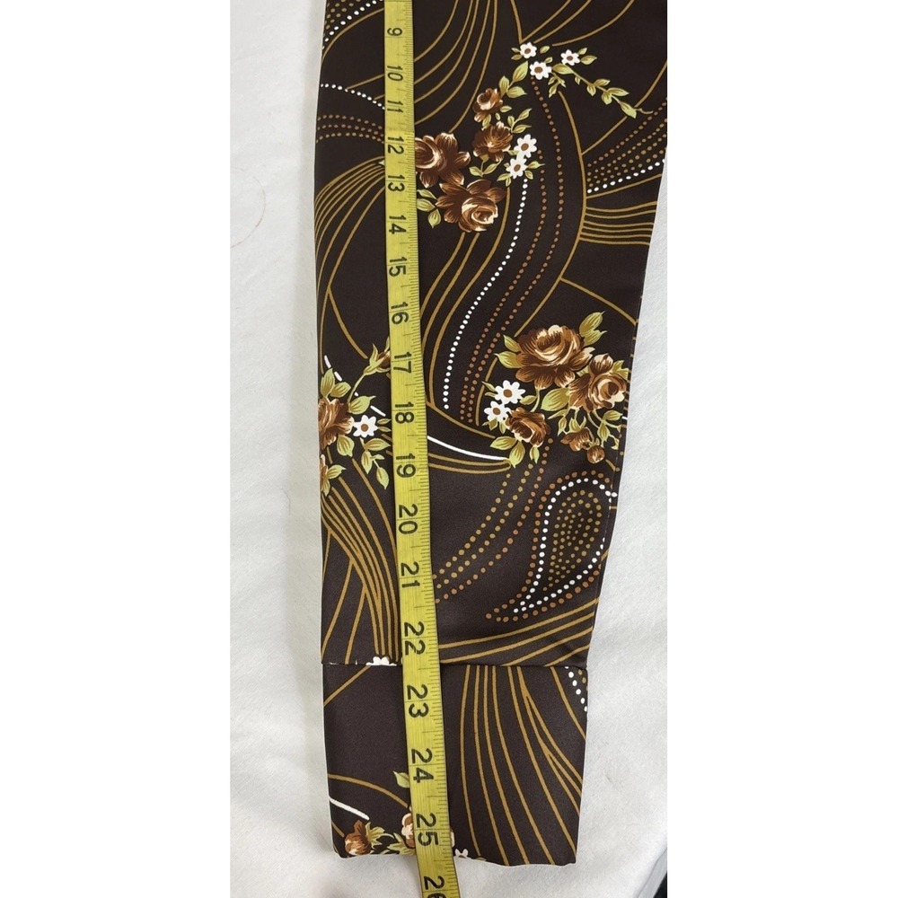 Vintage Gallery Ltd. Button Up Dress Shirt Mens Large Brown Floral Groovy Disco - Picture 7 of 7